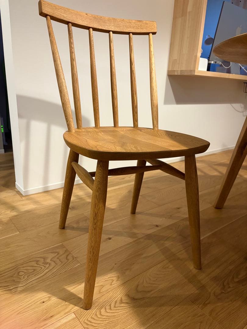 マルケッシュ ダイニングチェア 肘無 オーク材(在庫：2脚)