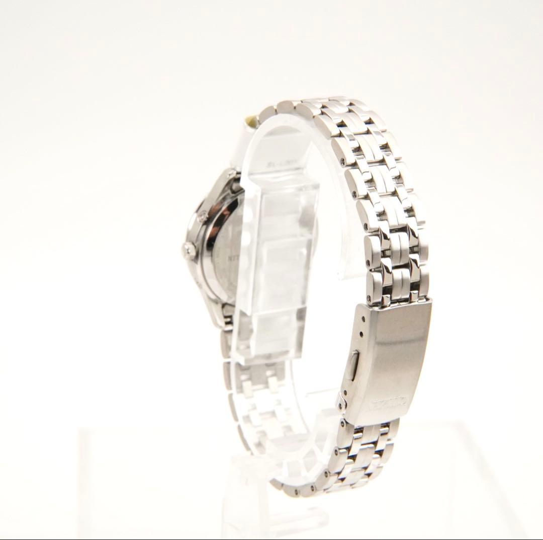 超美品【電池不要×電波】CITIZEN エコドライブ レディース シルバー腕時計