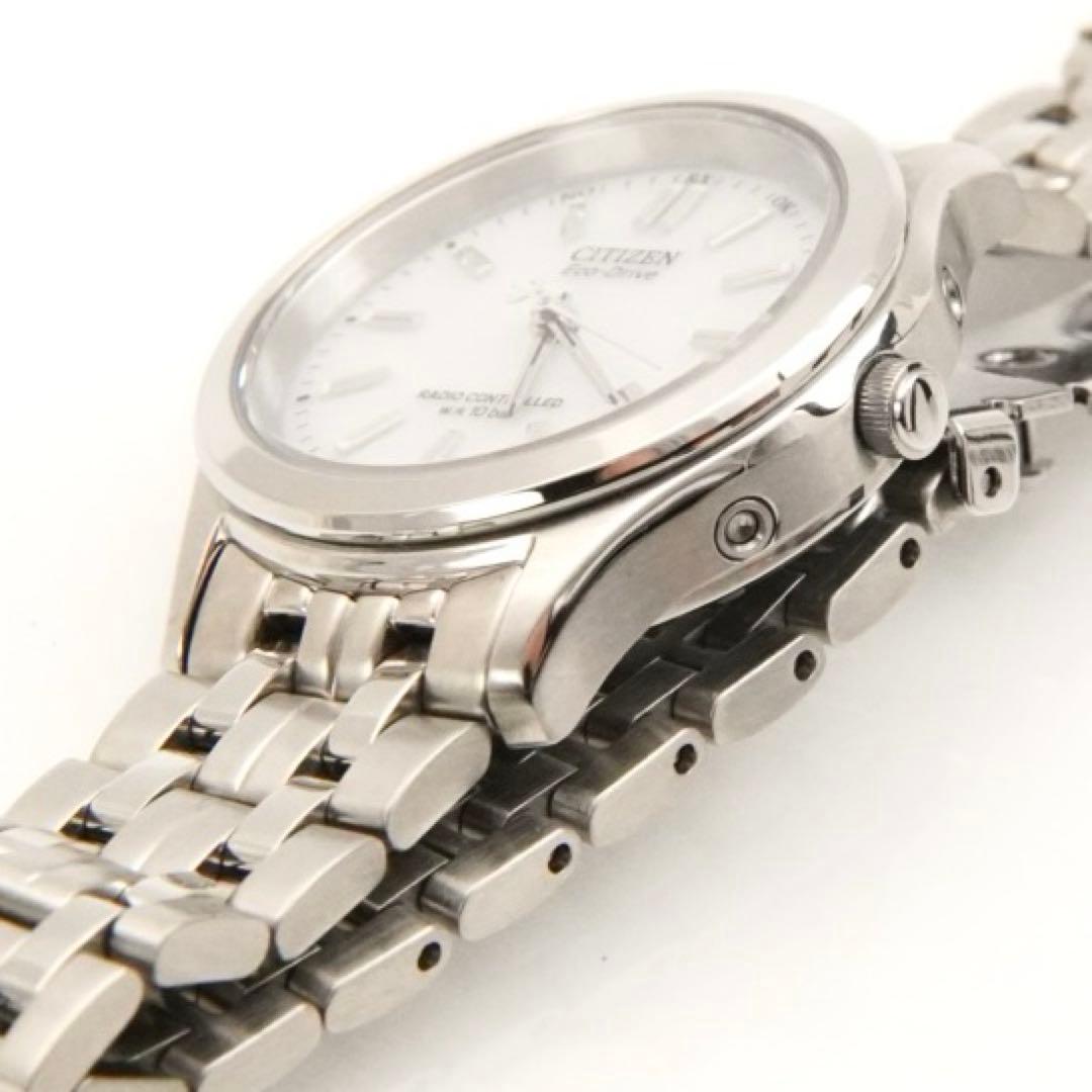 超美品【電池不要×電波】CITIZEN エコドライブ レディース シルバー腕時計