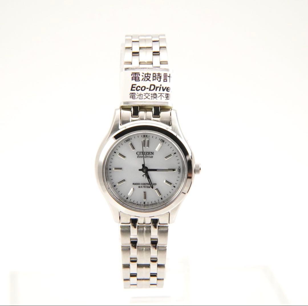 超美品【電池不要×電波】CITIZEN エコドライブ レディース シルバー腕時計