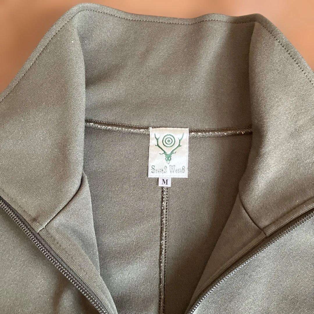South2 West8 オリーブグリーン ジップアップジャージ M