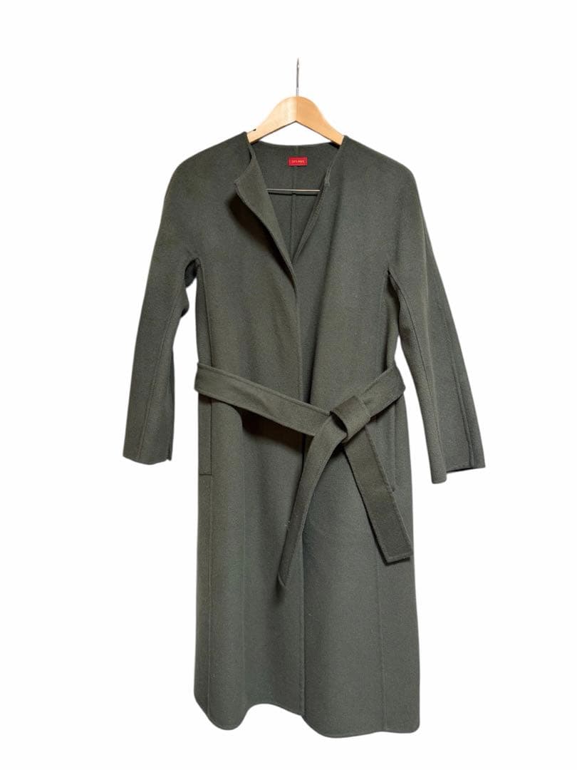 DES PRES デプレ　ノーカラーコート　ウール100%