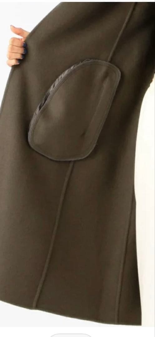 DES PRES デプレ　ノーカラーコート　ウール100%