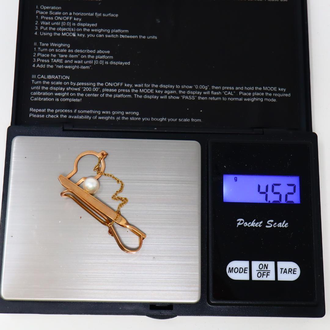 K14 ネクタイピン 真珠