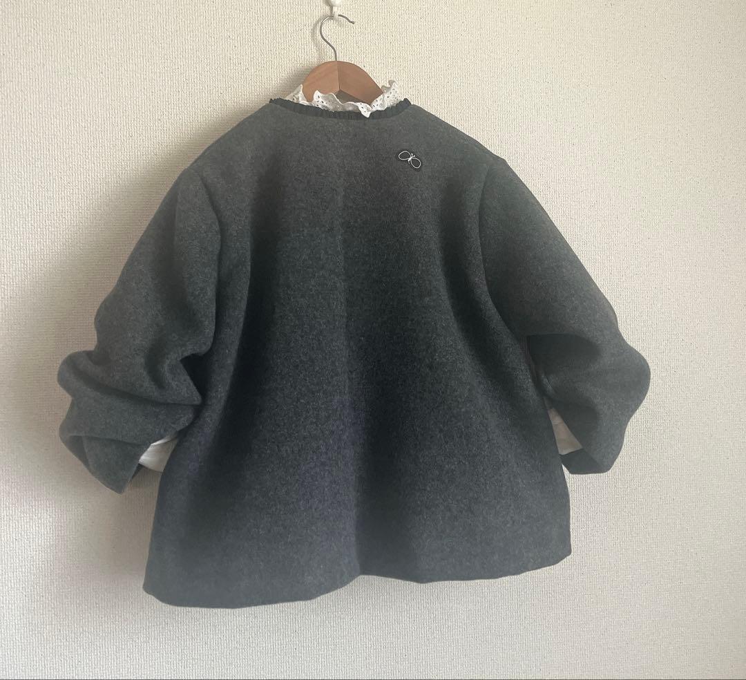 ミナペルホネン　タンバリン　choucho ウール ジャケット　ハンドメイド