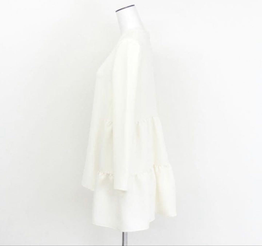 ヨーコチャン サイドスリットバックティアードブラウス yokochan