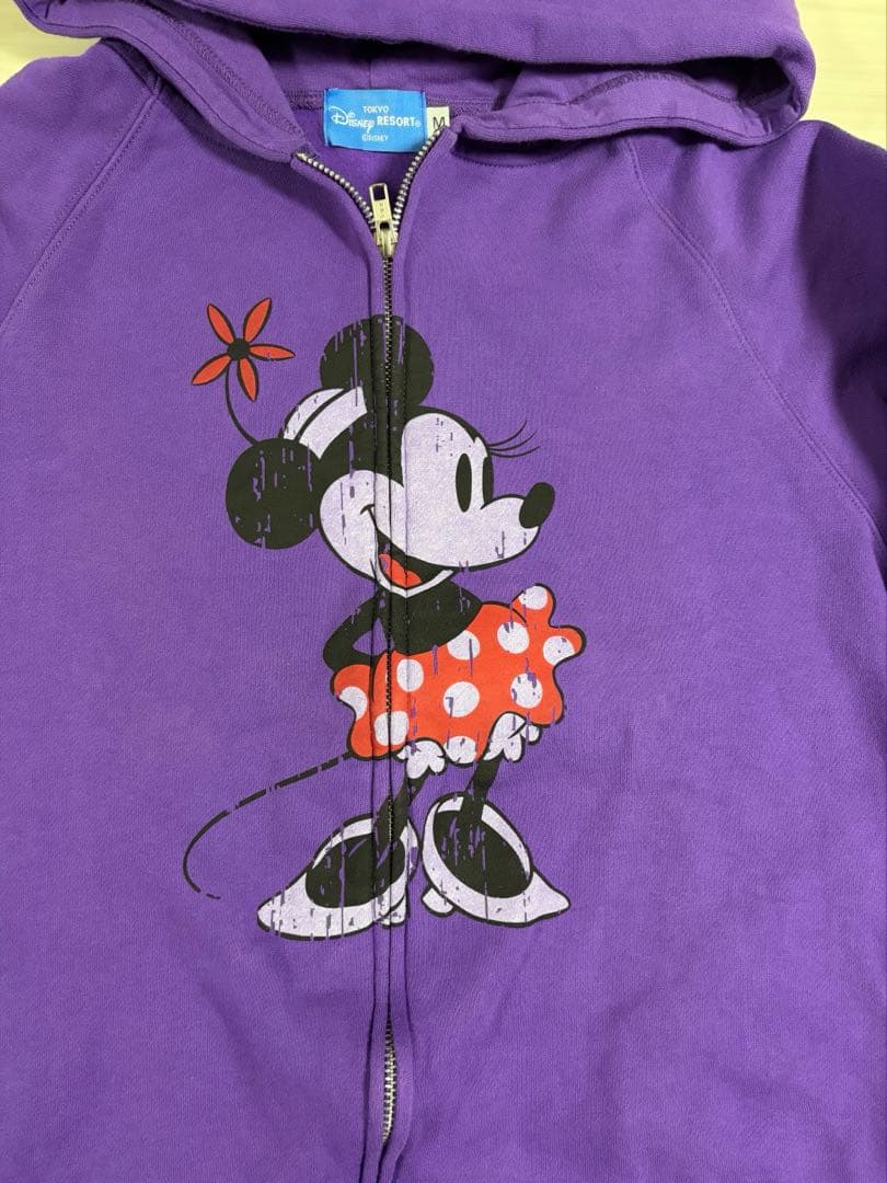 【公式】東京ディズニーリゾート　ミニー　パーカー　Mサイズ　パープル　紫　廃盤品