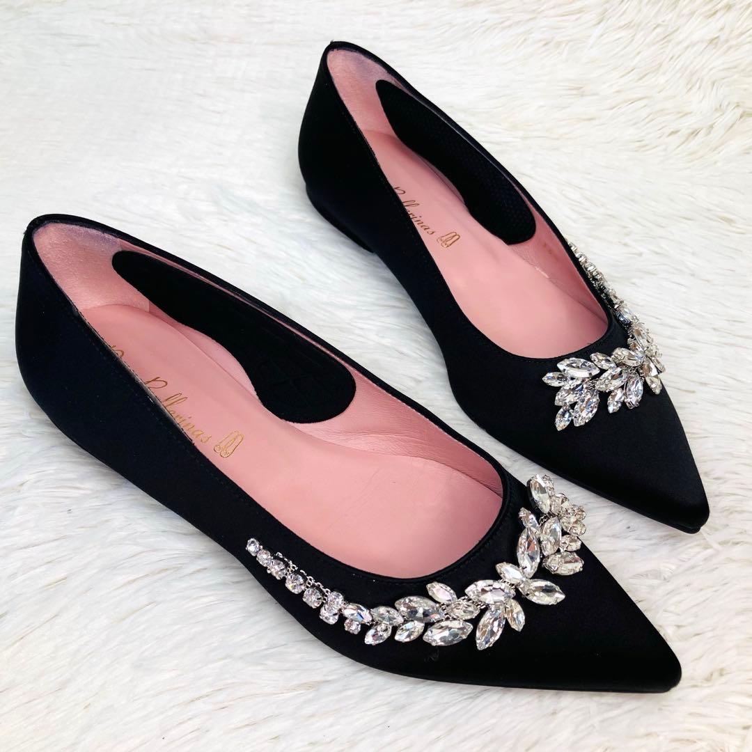 【極美品】プリティ・バレリーナ 36-2/1 ポインテッドビジュー　フラット