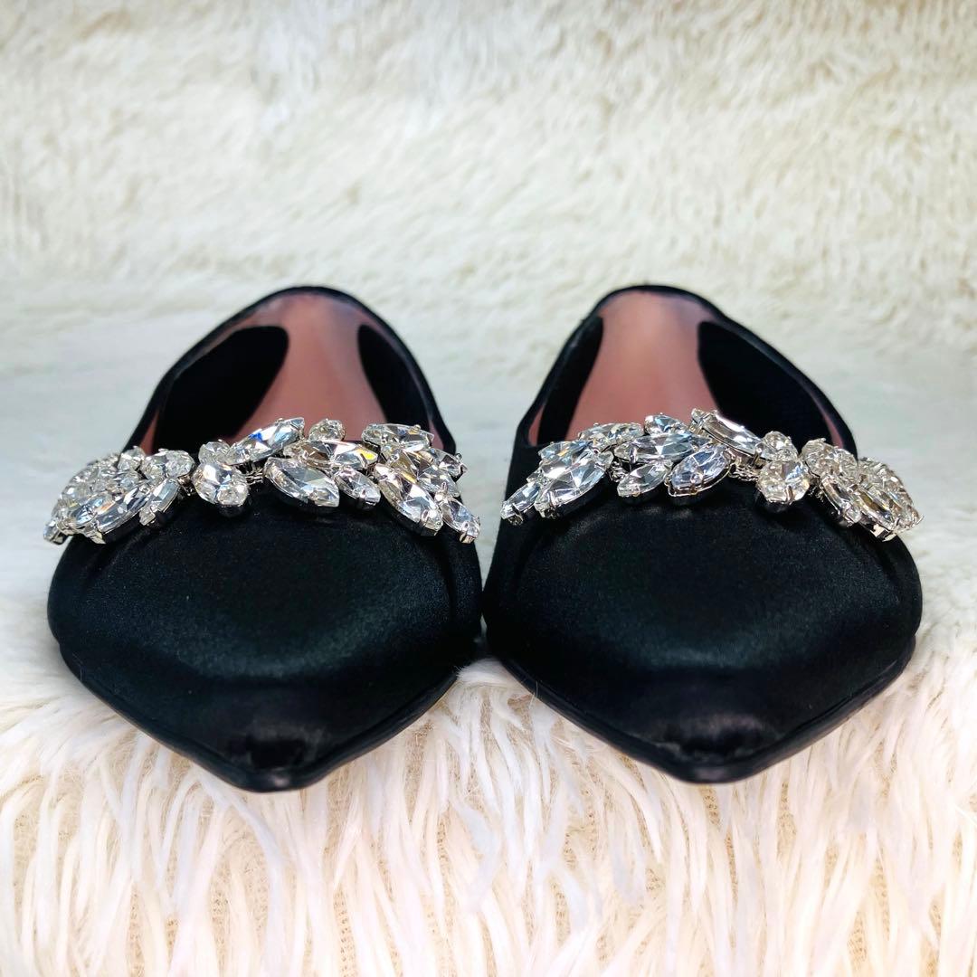 【極美品】プリティ・バレリーナ 36-2/1 ポインテッドビジュー　フラット