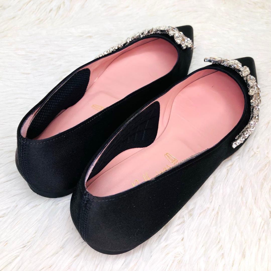 【極美品】プリティ・バレリーナ 36-2/1 ポインテッドビジュー　フラット