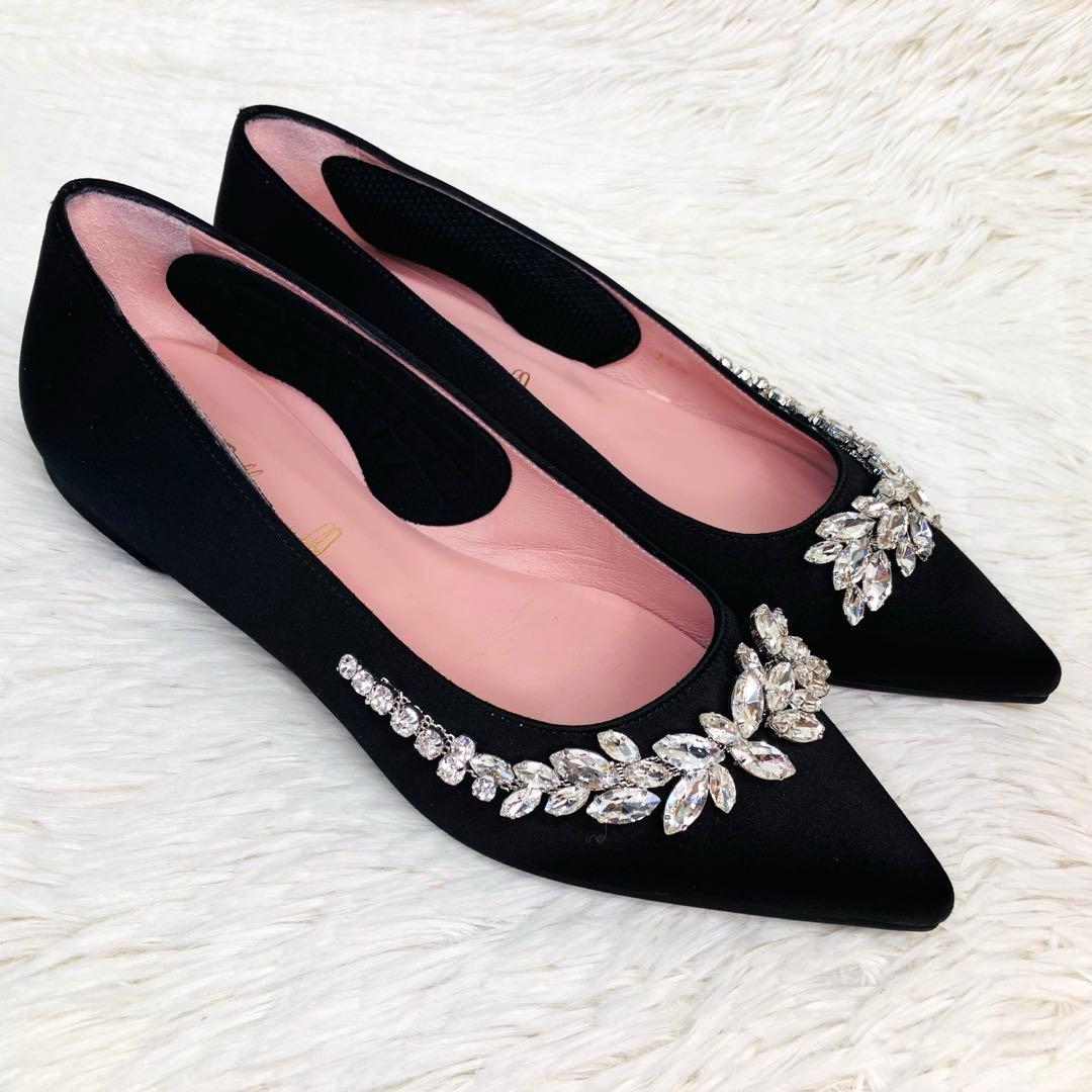 【極美品】プリティ・バレリーナ 36-2/1 ポインテッドビジュー　フラット