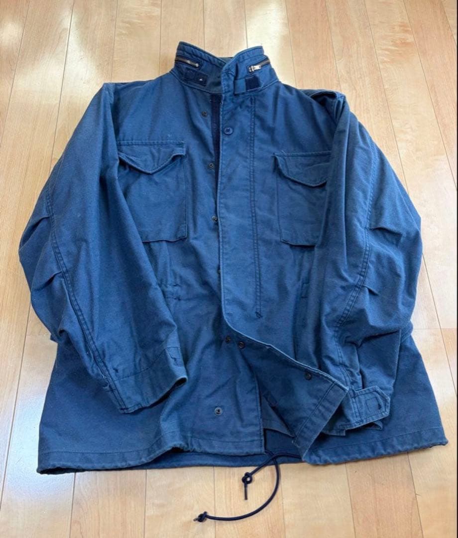 1990s ALPHA M-65 FIELD JACKET 青　旧ロゴ