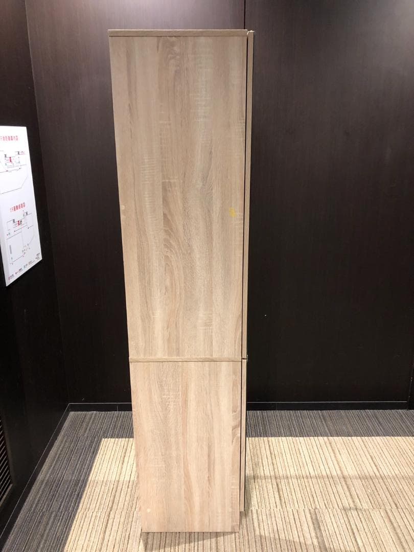 【展示品・未使用品】【福岡市限定】ミラー付き隙間収納 全身ミラー 収納棚