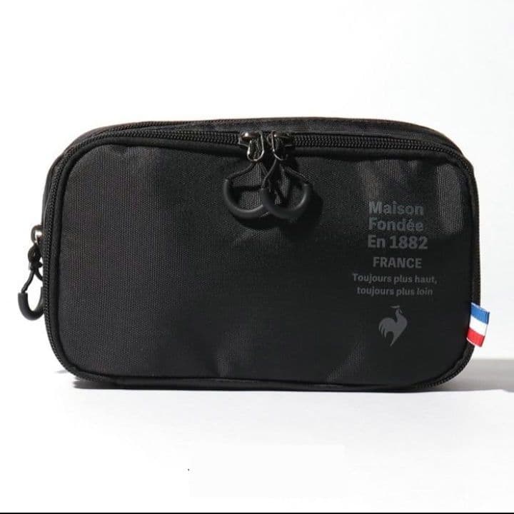 【新品未使用】ルコック スポルティフ ゴルフ ゴルフポーチ 白黒 2点セット