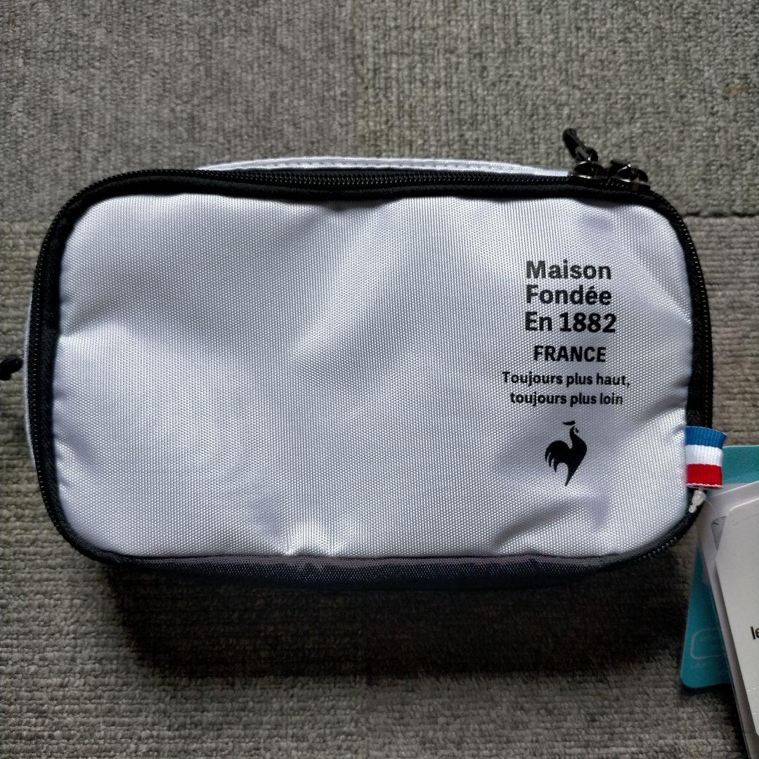 【新品未使用】ルコック スポルティフ ゴルフ ゴルフポーチ 白黒 2点セット