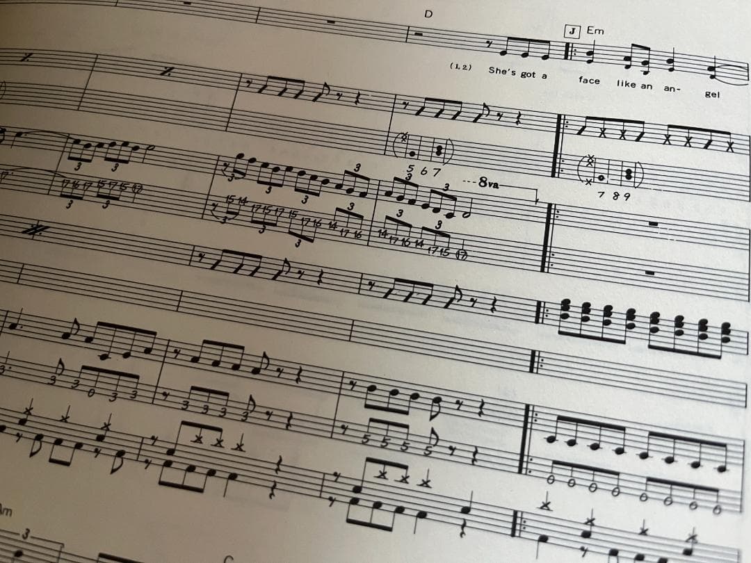 ★楽譜/Y&T/ダウンフォーザカウント/タブ譜/バンドスコア