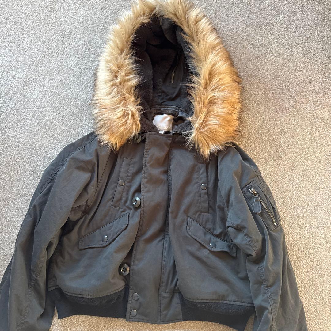 MOUSSY ブラックファー付きジャケット