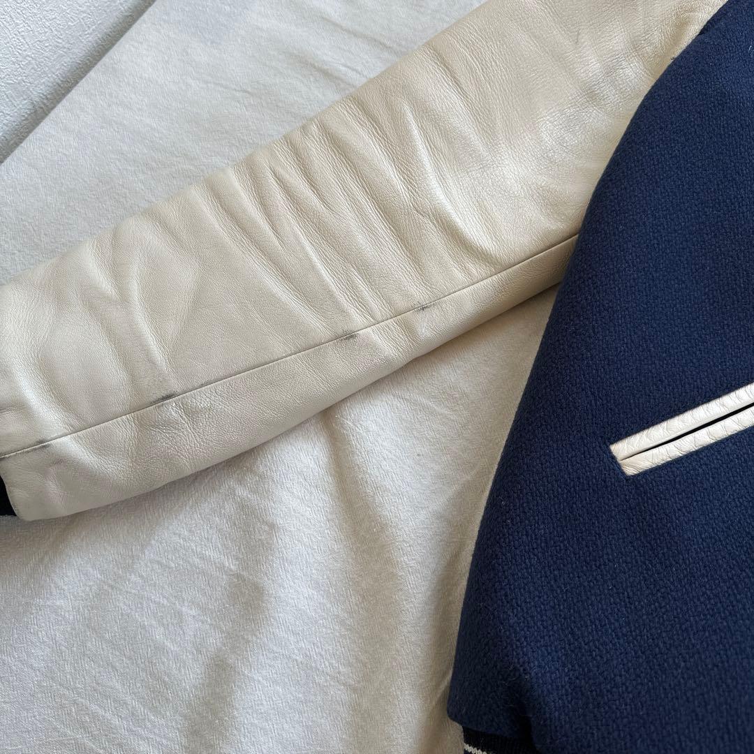 CELINEクラシック テディジャケット ブルゾン スタジャン ネイビー