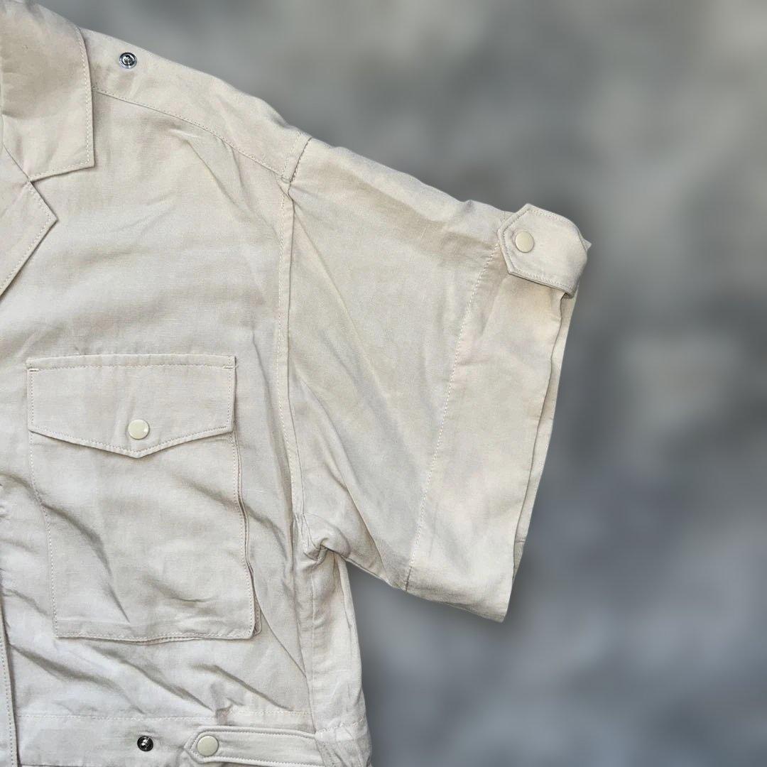 【新品】VENIT リネン レーヨン オールインワン ホワイト 38サイズ