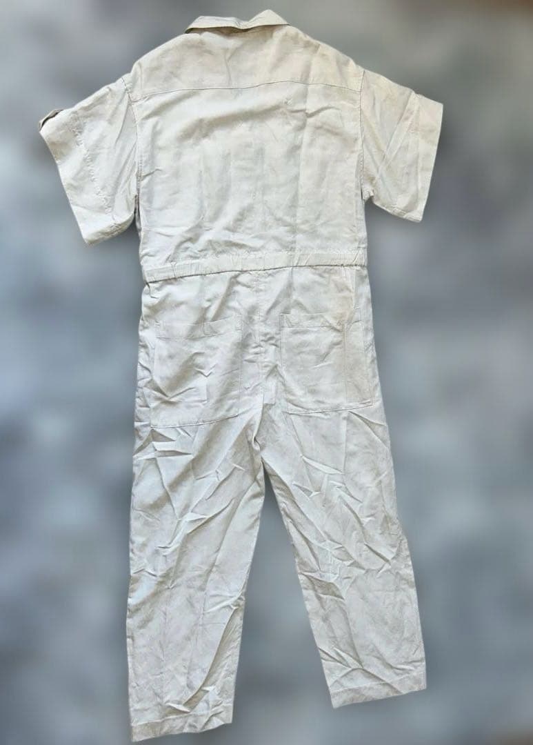 【新品】VENIT リネン レーヨン オールインワン ホワイト 38サイズ