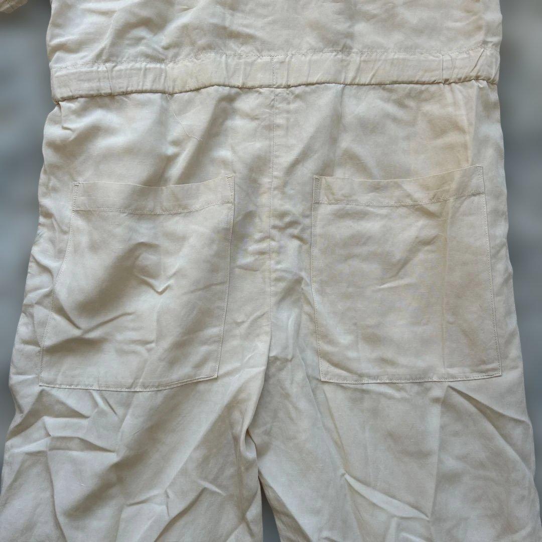 【新品】VENIT リネン レーヨン オールインワン ホワイト 38サイズ