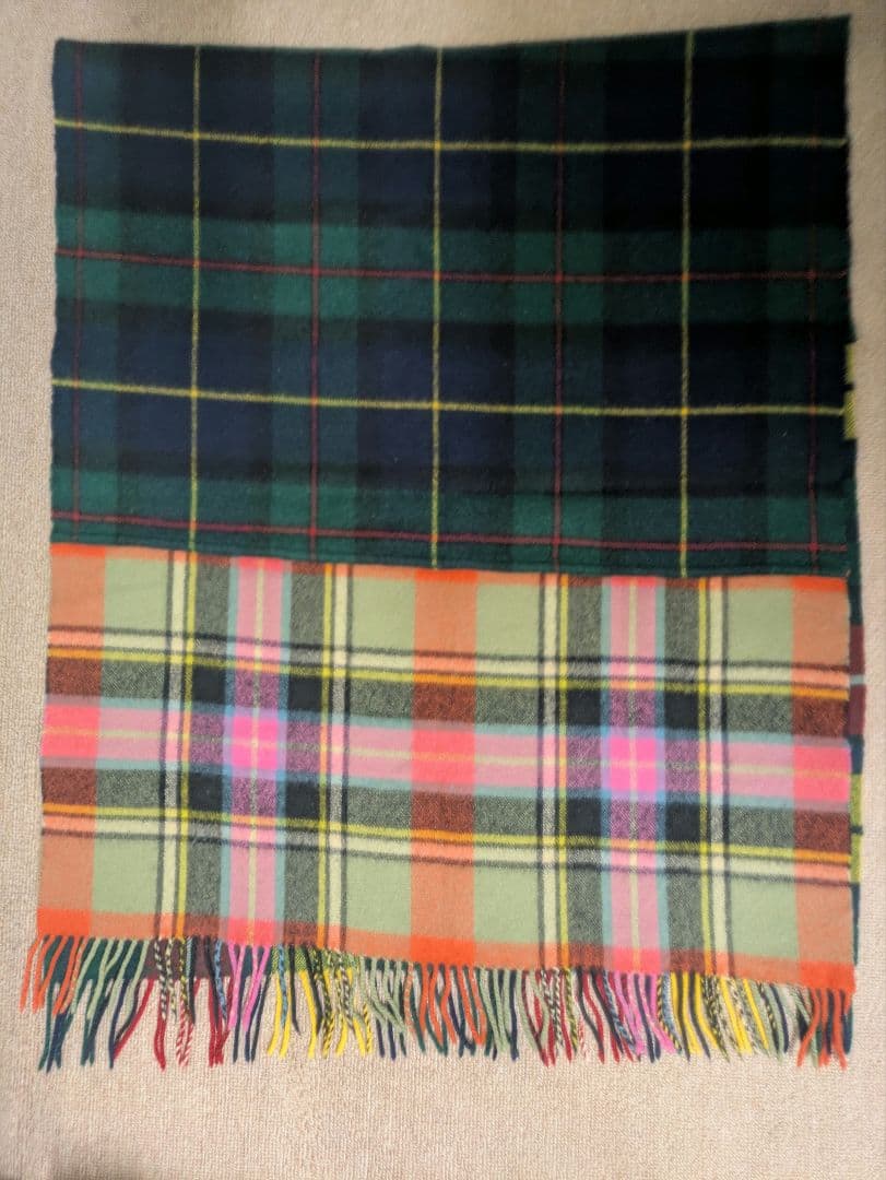 【コムデギャルソン】【コムコム】　タータンチェックストール　マフラー