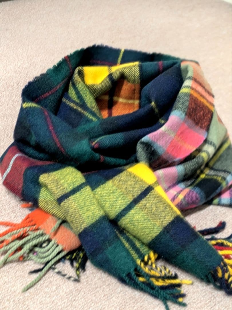 【コムデギャルソン】【コムコム】　タータンチェックストール　マフラー