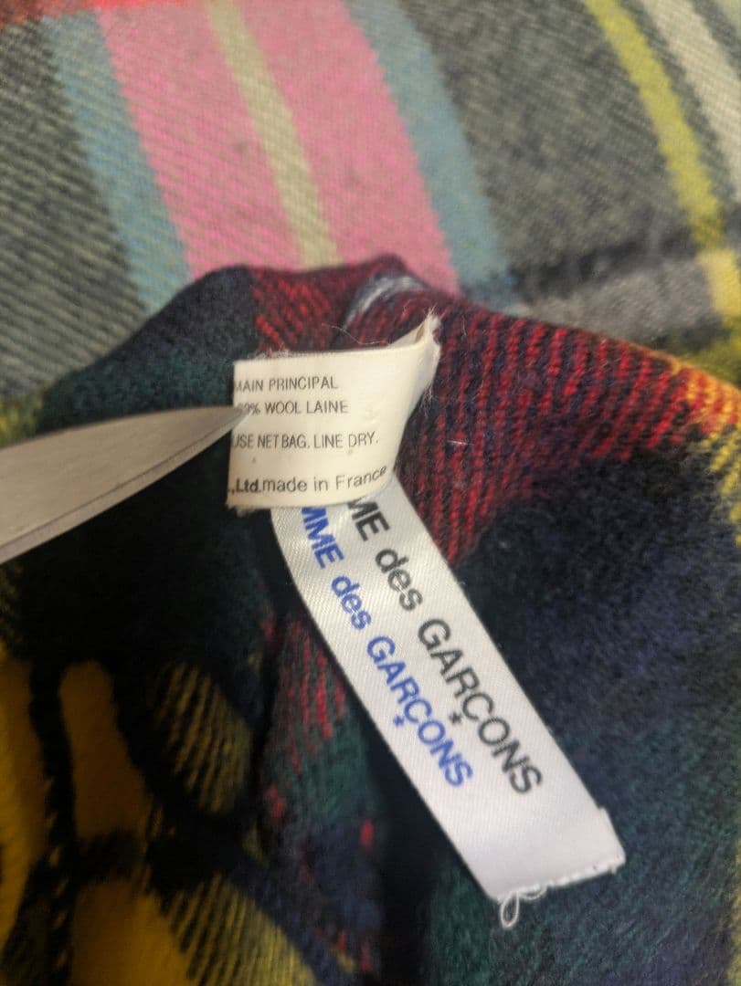 【コムデギャルソン】【コムコム】　タータンチェックストール　マフラー