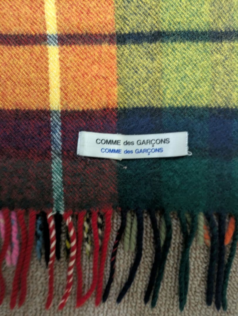 【コムデギャルソン】【コムコム】　タータンチェックストール　マフラー