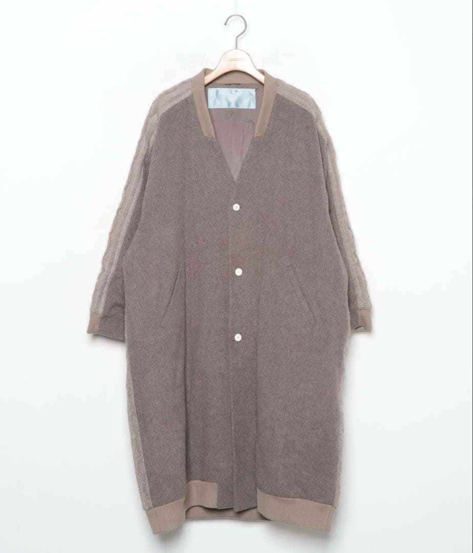 最終値下げ　ドゥルカマラ　メンズ　レディース　アランクロスリブニットコート