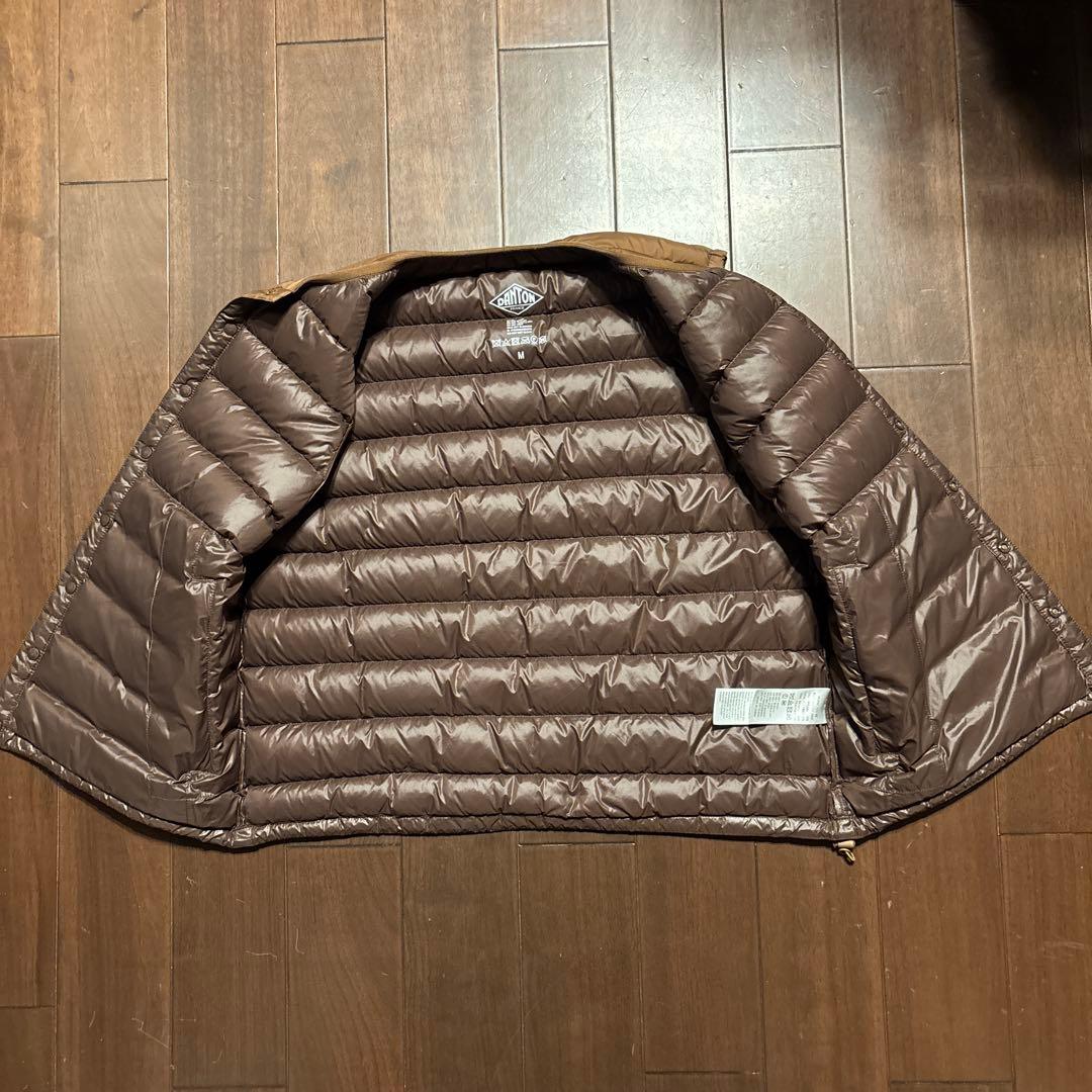 DANTON ブラウン ダウンベスト M 収納袋付き