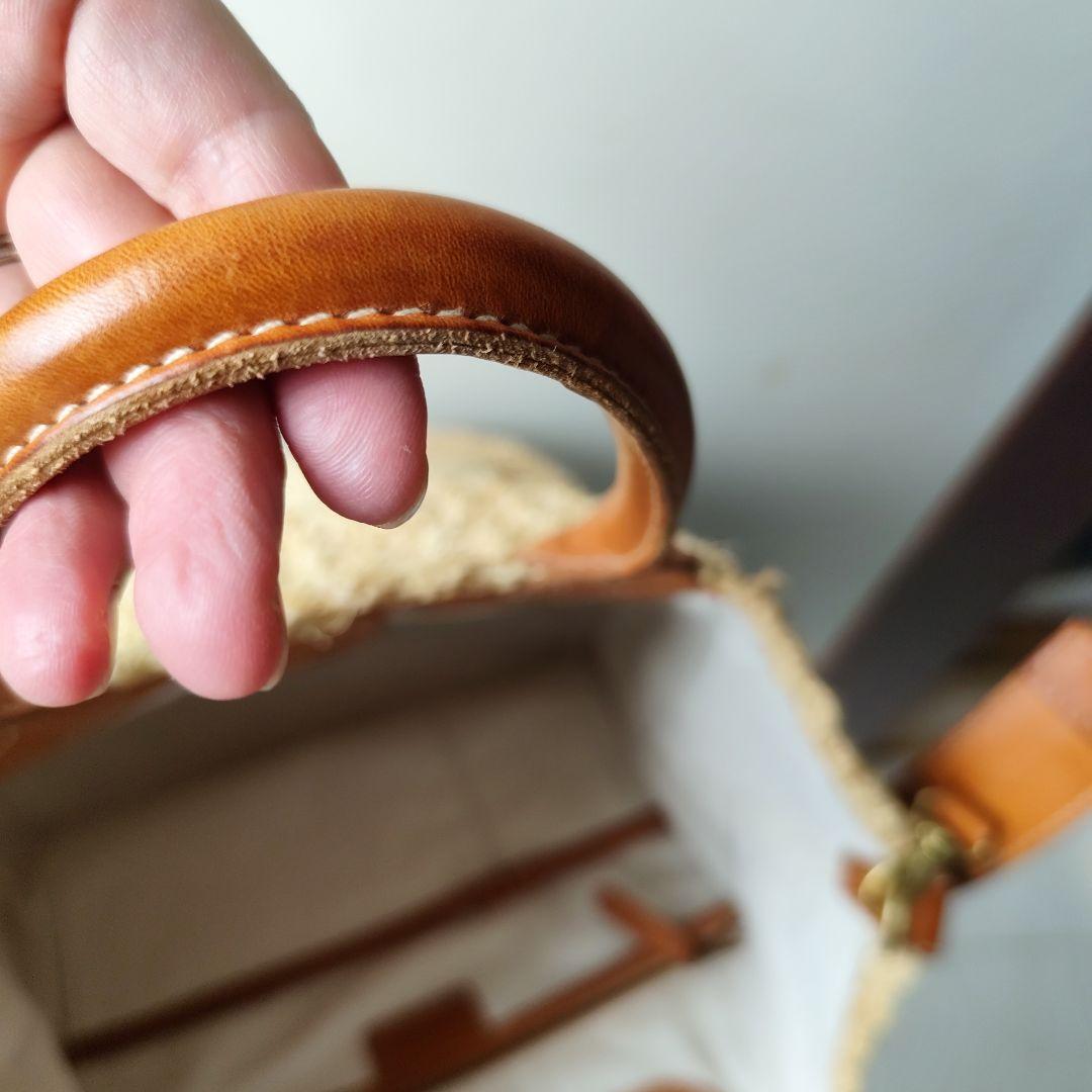 genten ゲンテン　カゴバッグ 2way ショルダーバッグ　レザー