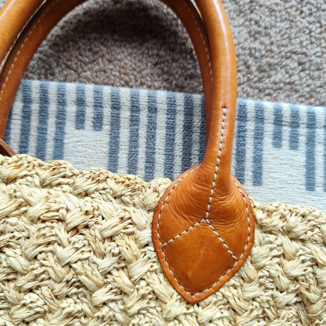 genten ゲンテン　カゴバッグ 2way ショルダーバッグ　レザー