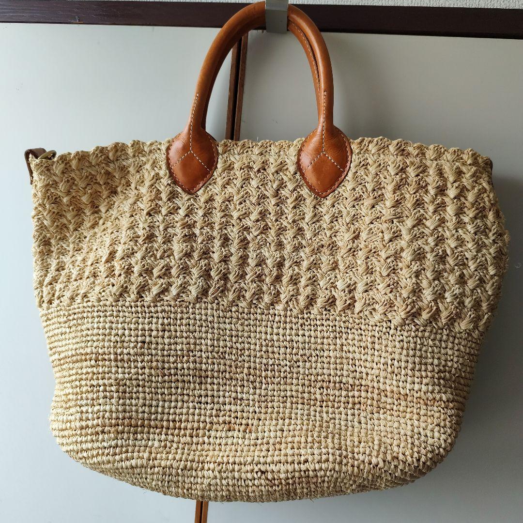 genten ゲンテン　カゴバッグ 2way ショルダーバッグ　レザー