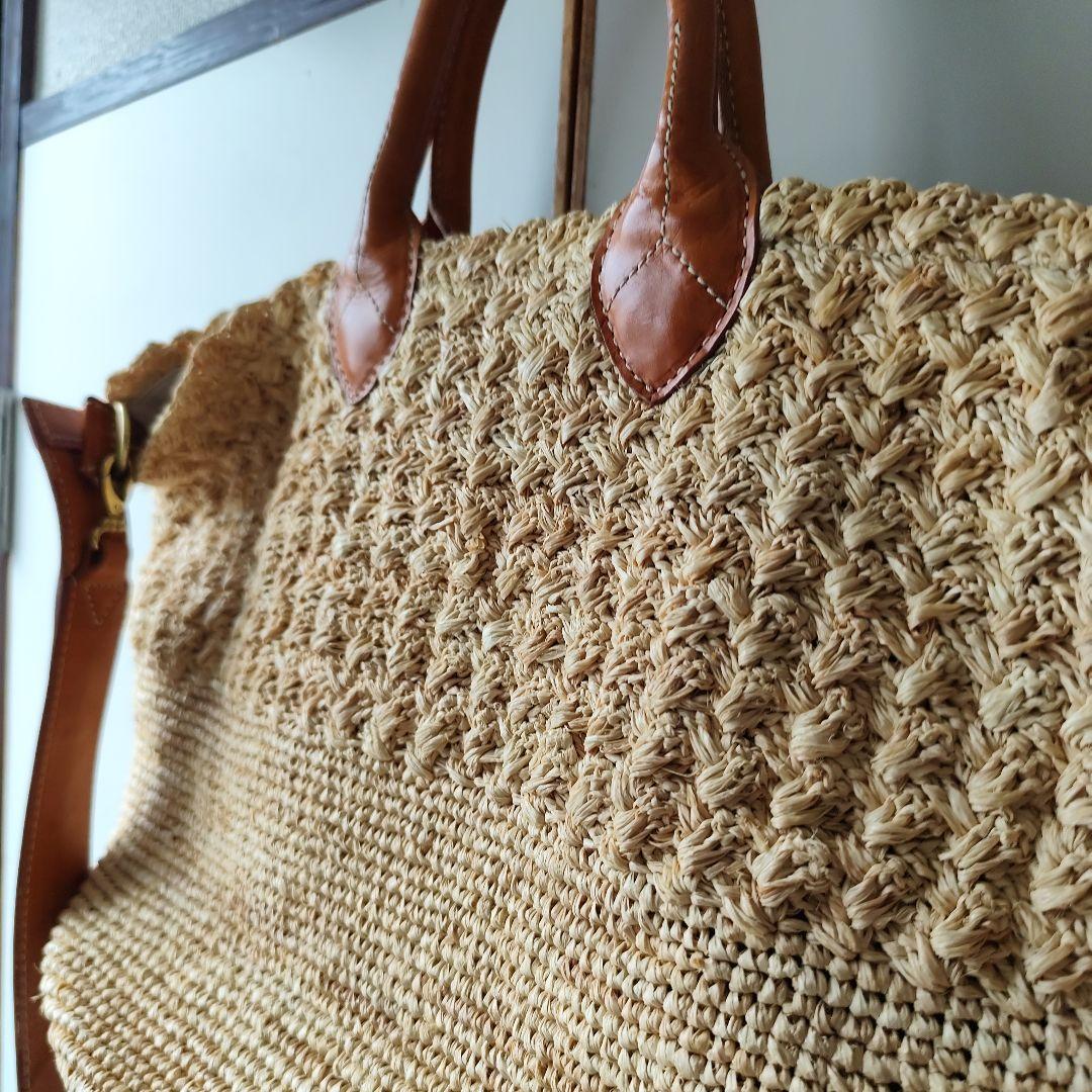 genten ゲンテン　カゴバッグ 2way ショルダーバッグ　レザー