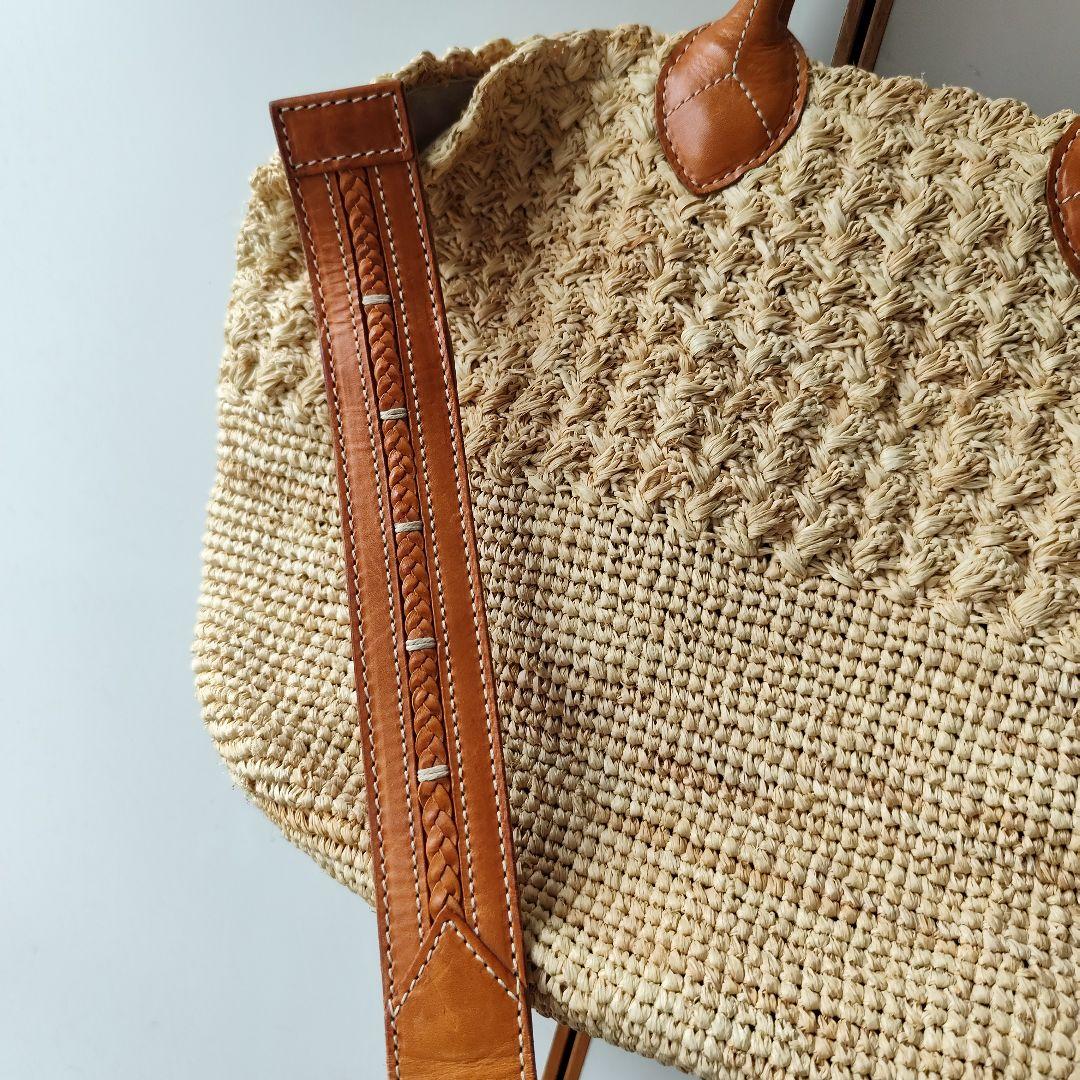 genten ゲンテン　カゴバッグ 2way ショルダーバッグ　レザー