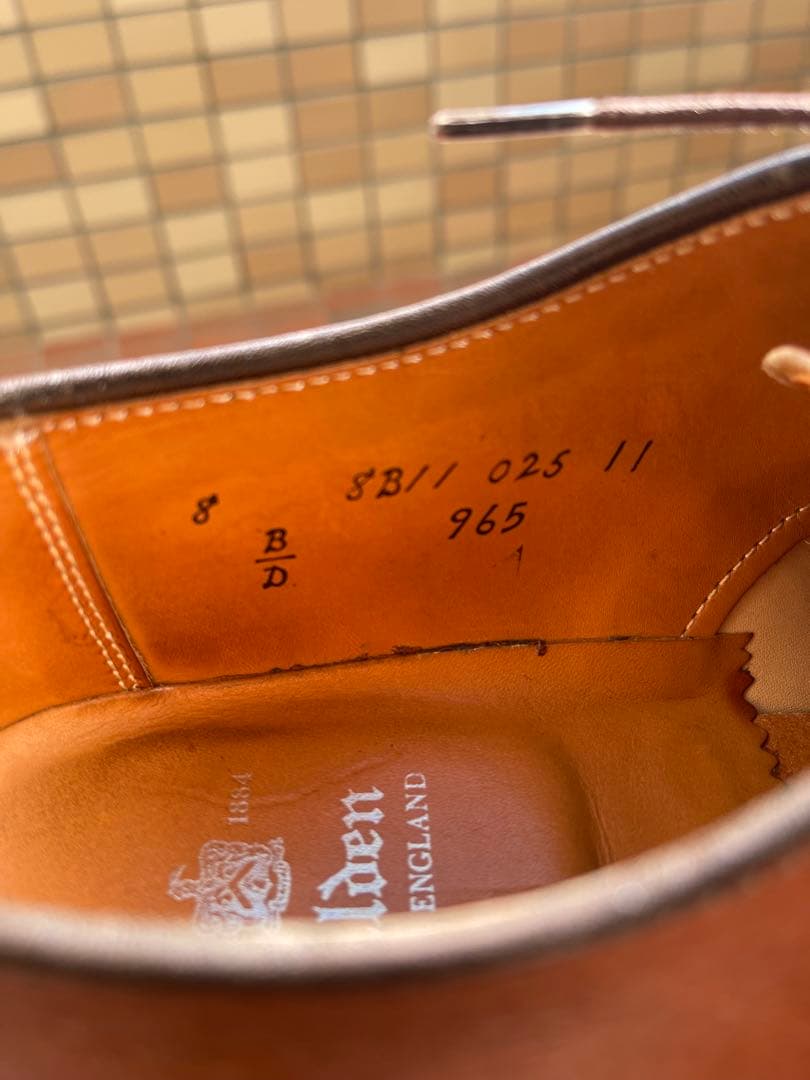 Alden 965 Vチップ 8D B/D クリープソール