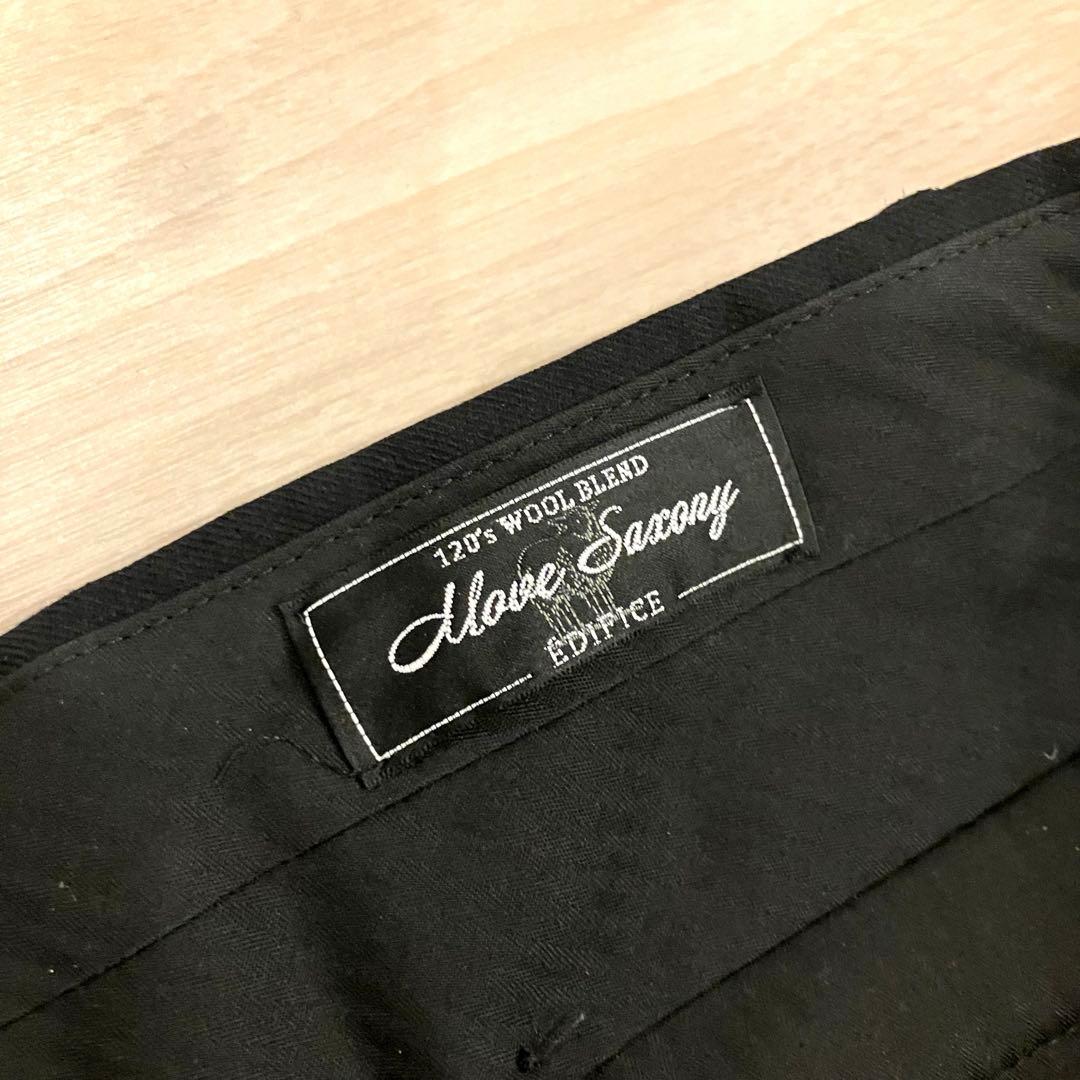 極美品✨️EDIFICE スーツ セットアップ アンコン 伸縮 冠婚葬祭 黒 M