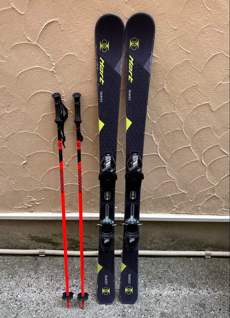 Hartスキー板 128 ★ ROSSIGNOLストック100