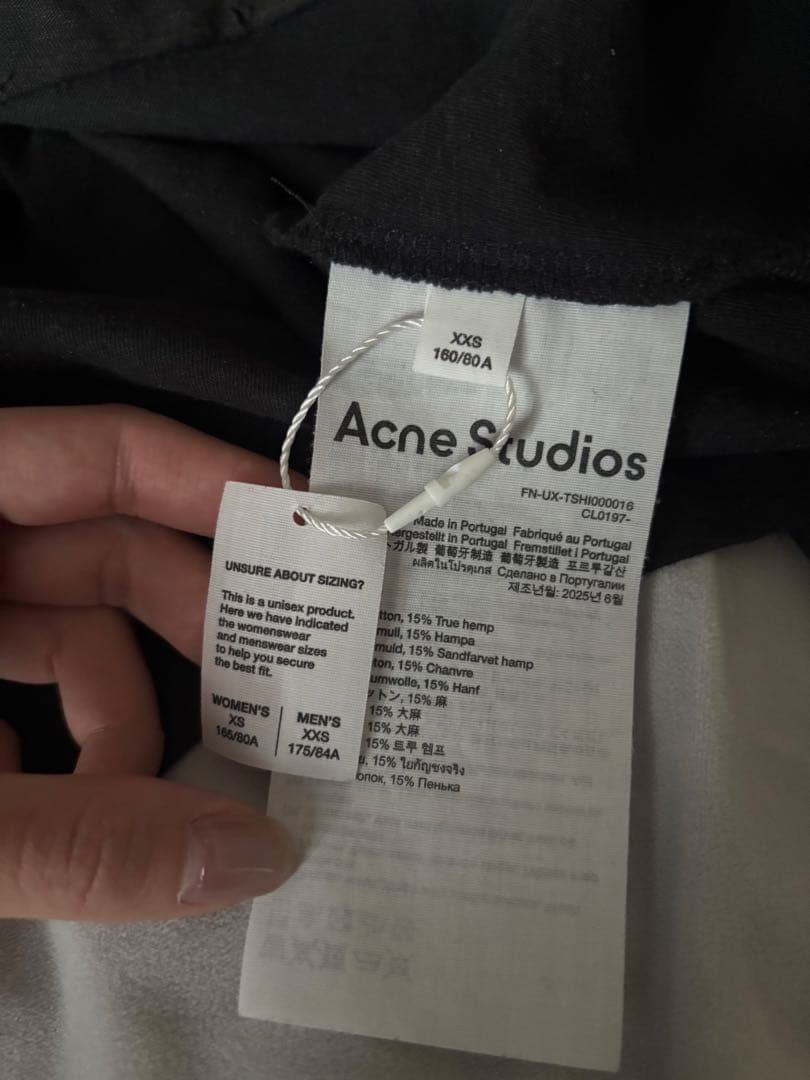 Acne Studios リラックスフィット ロゴTシャツ black 正規品