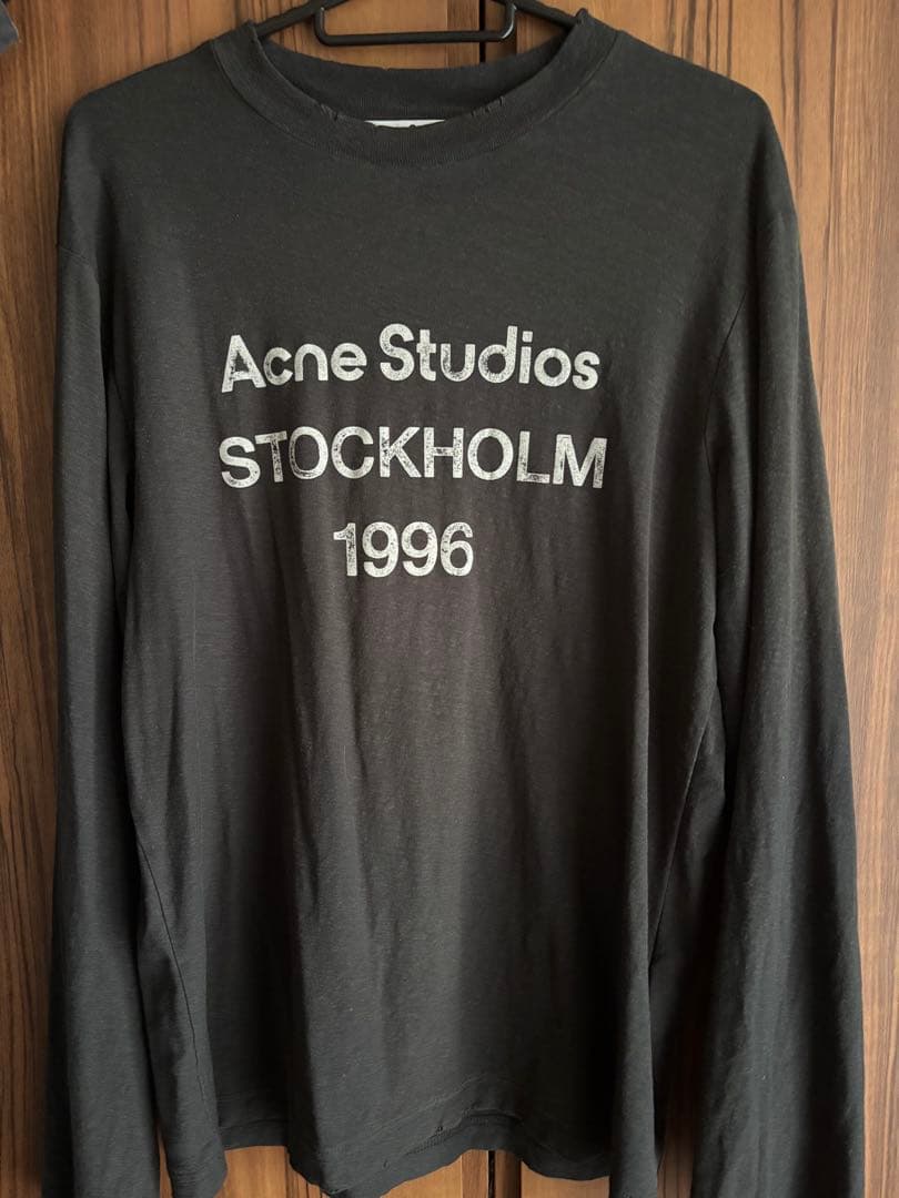 Acne Studios リラックスフィット ロゴTシャツ black 正規品
