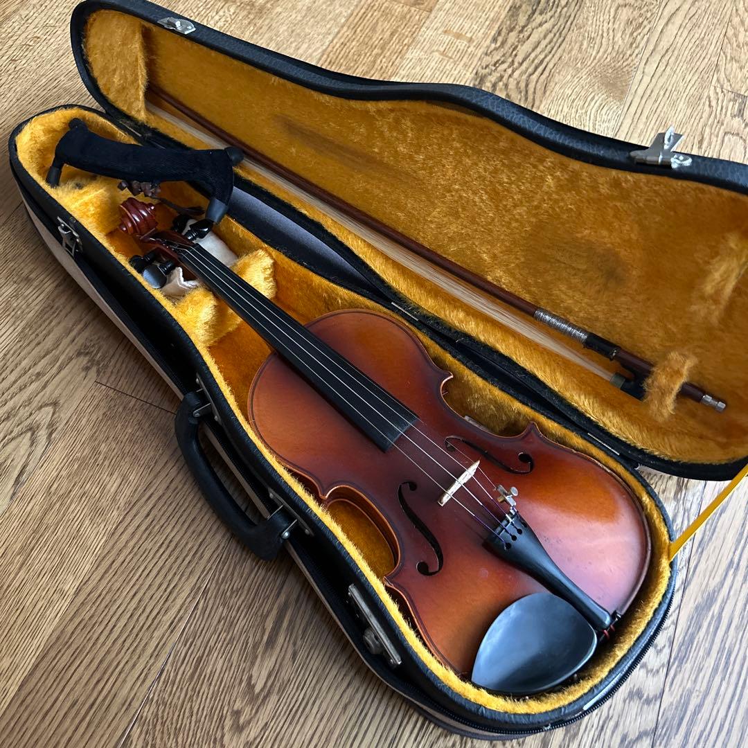 【子供バイオリン】[スズキバイオリン]弓、ケース、肩当て付き 1/4サイズ