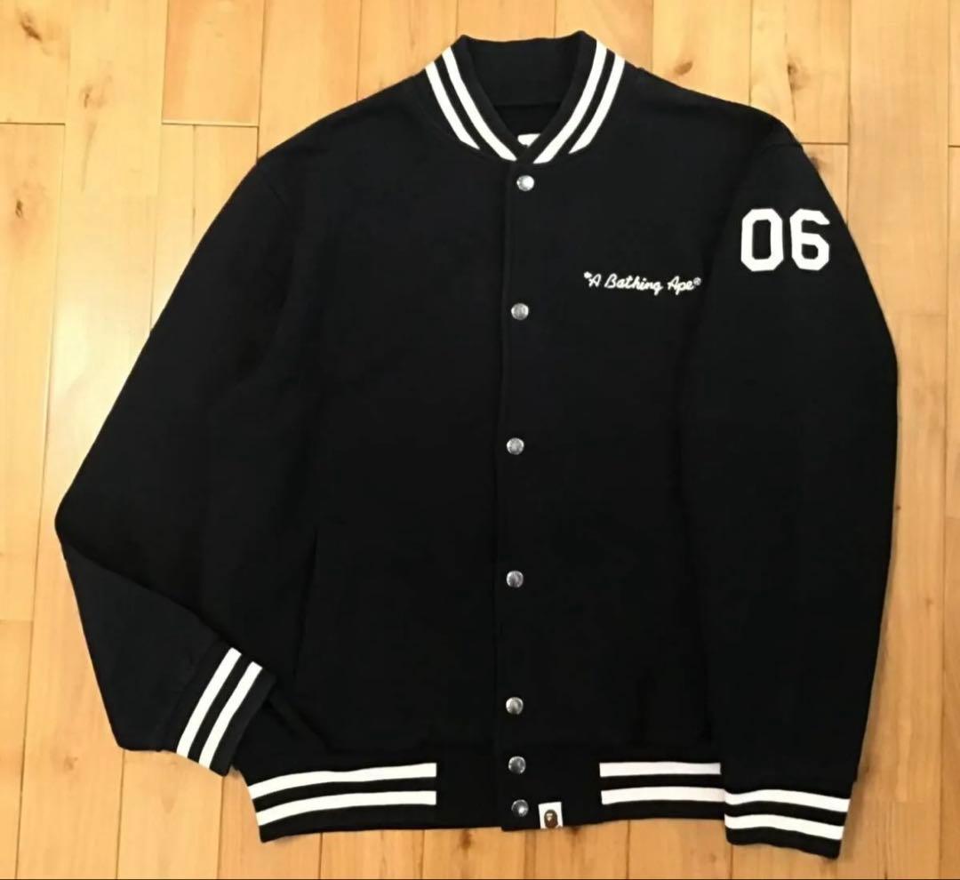 A BATHING APE エイプsweat varsity jacket