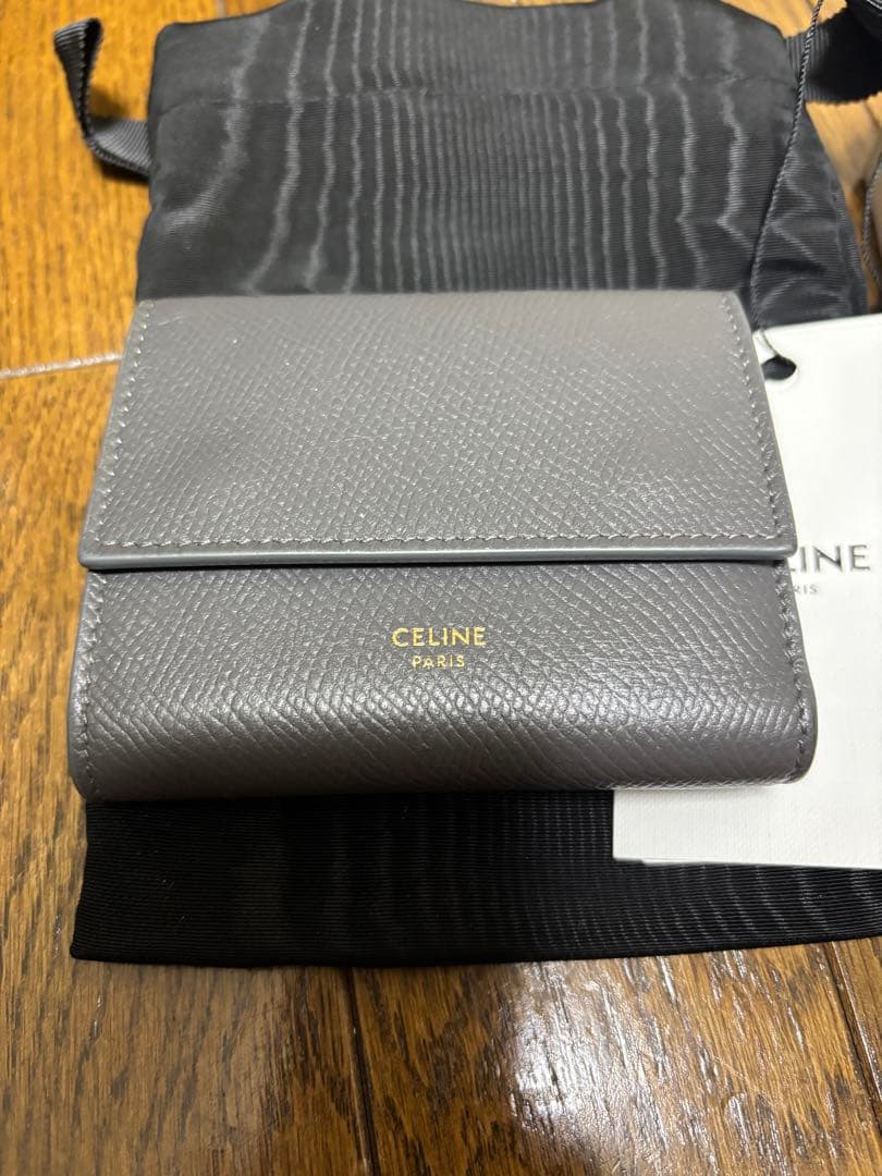 【あいさん専用】CELINE グレー 三つ折り財布 保存袋付き