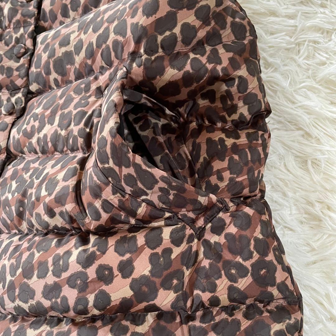 manipuri マニプリ リバーシブル ダウンベスト レオパード ヒョウ柄