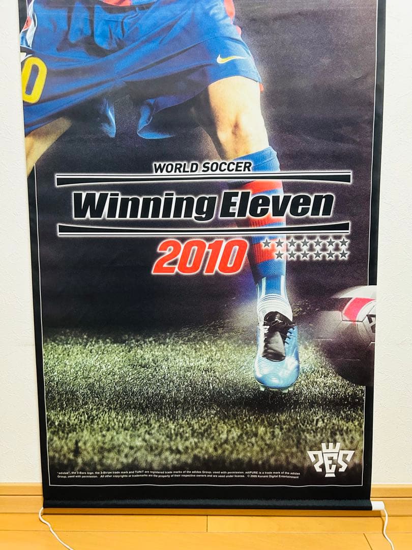 リオネル・メッシ　タペストリー　サイン入り　KONAMI 2010年　【希少】