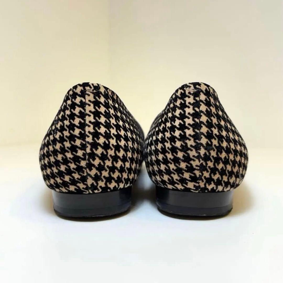 最終価格‼️(美品)ペリーコ 千鳥格子 フラットパンプス 23.5cm
