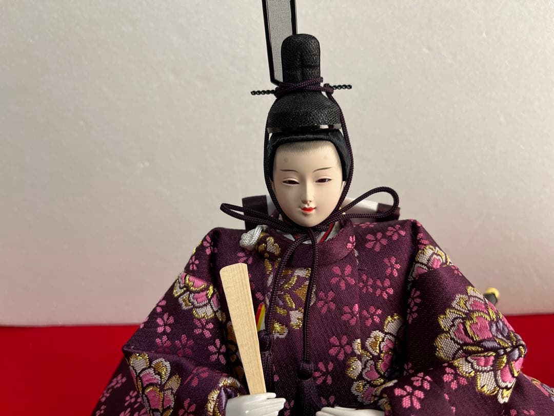 親王飾り　宴(燭台変更) 27cm雪洞、刺繍入本毛氈