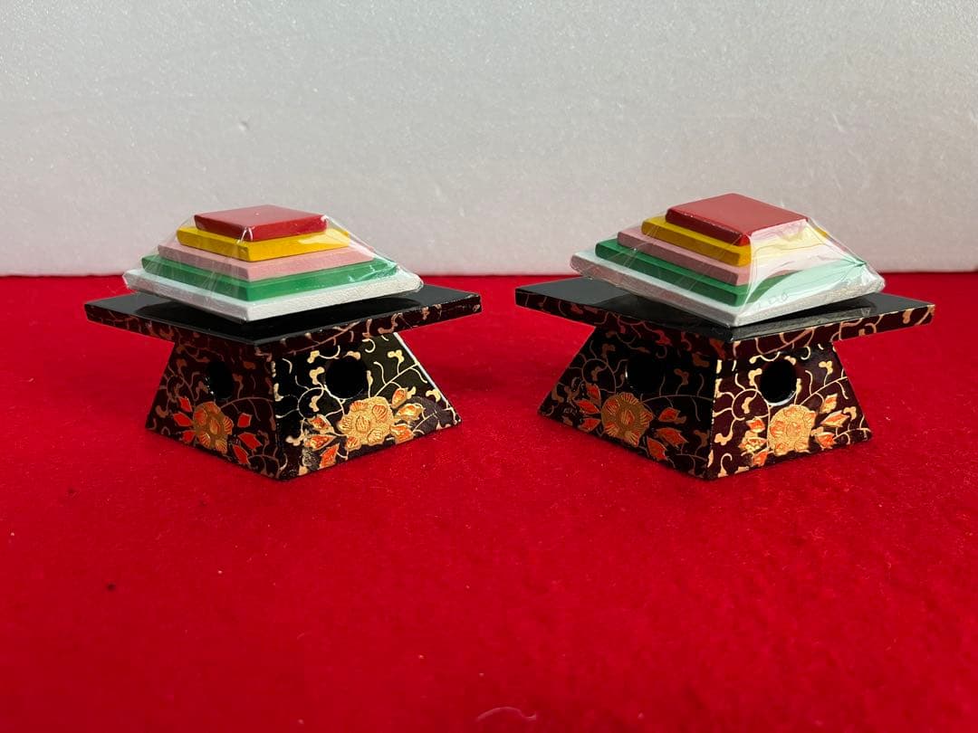 親王飾り　宴(燭台変更) 27cm雪洞、刺繍入本毛氈