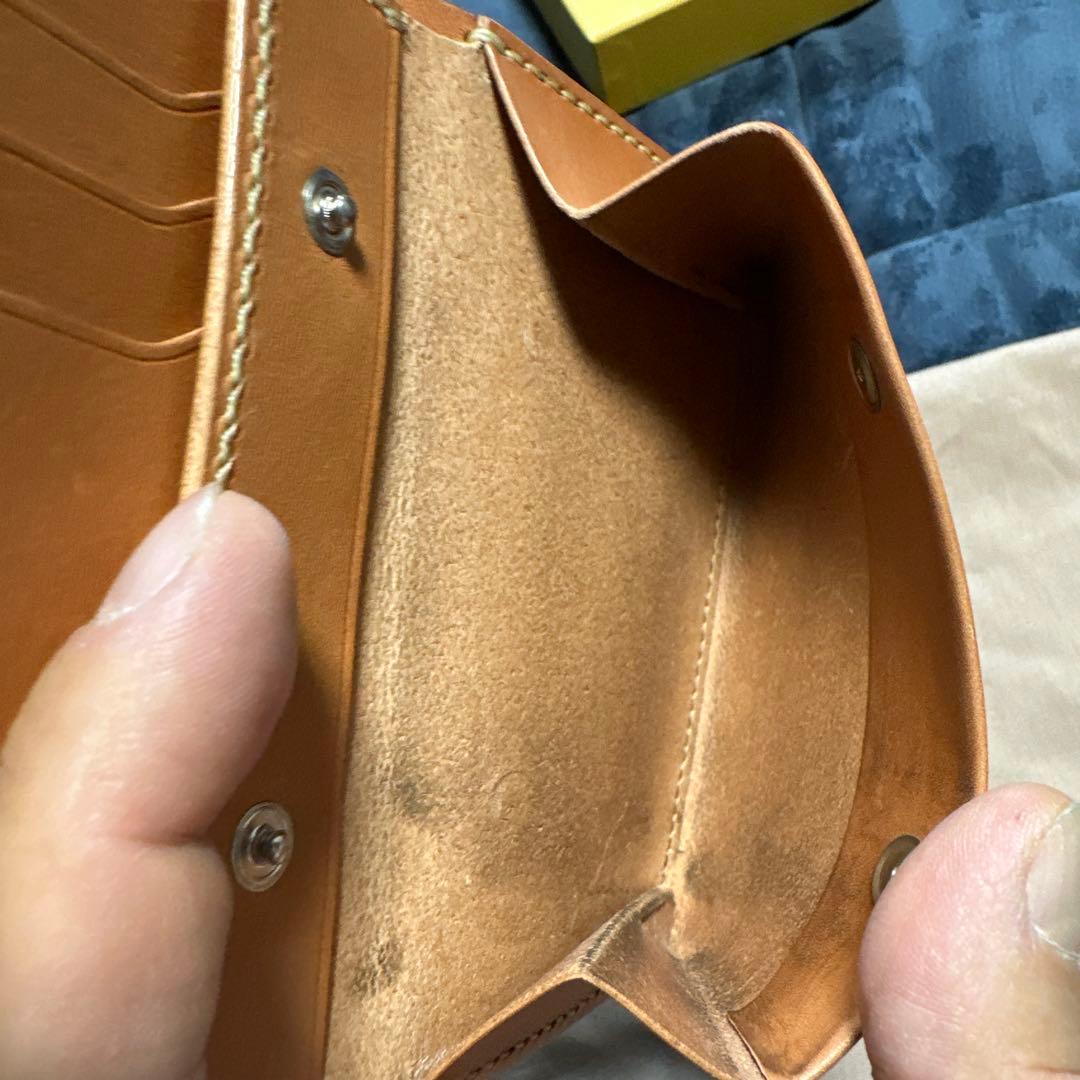 MOTO の手染めミドルウォレット　ブラック